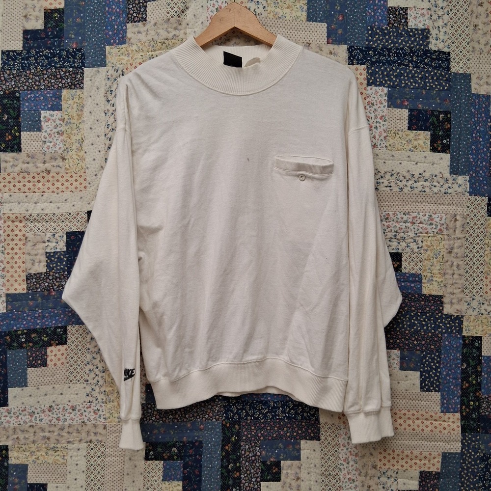 Vintage 90s Nike Air Jordan Flight Shirt‎ Heavyweight Pocket Embroidered Medium
